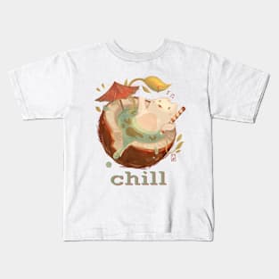 Chill cat vacation Kids T-Shirt